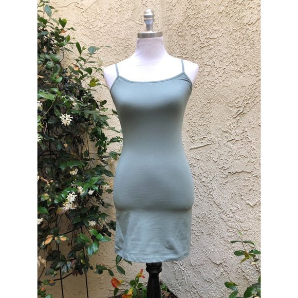 Dusty Sage Green Cami Bodycon Mini Dress - Picture 3 of 10